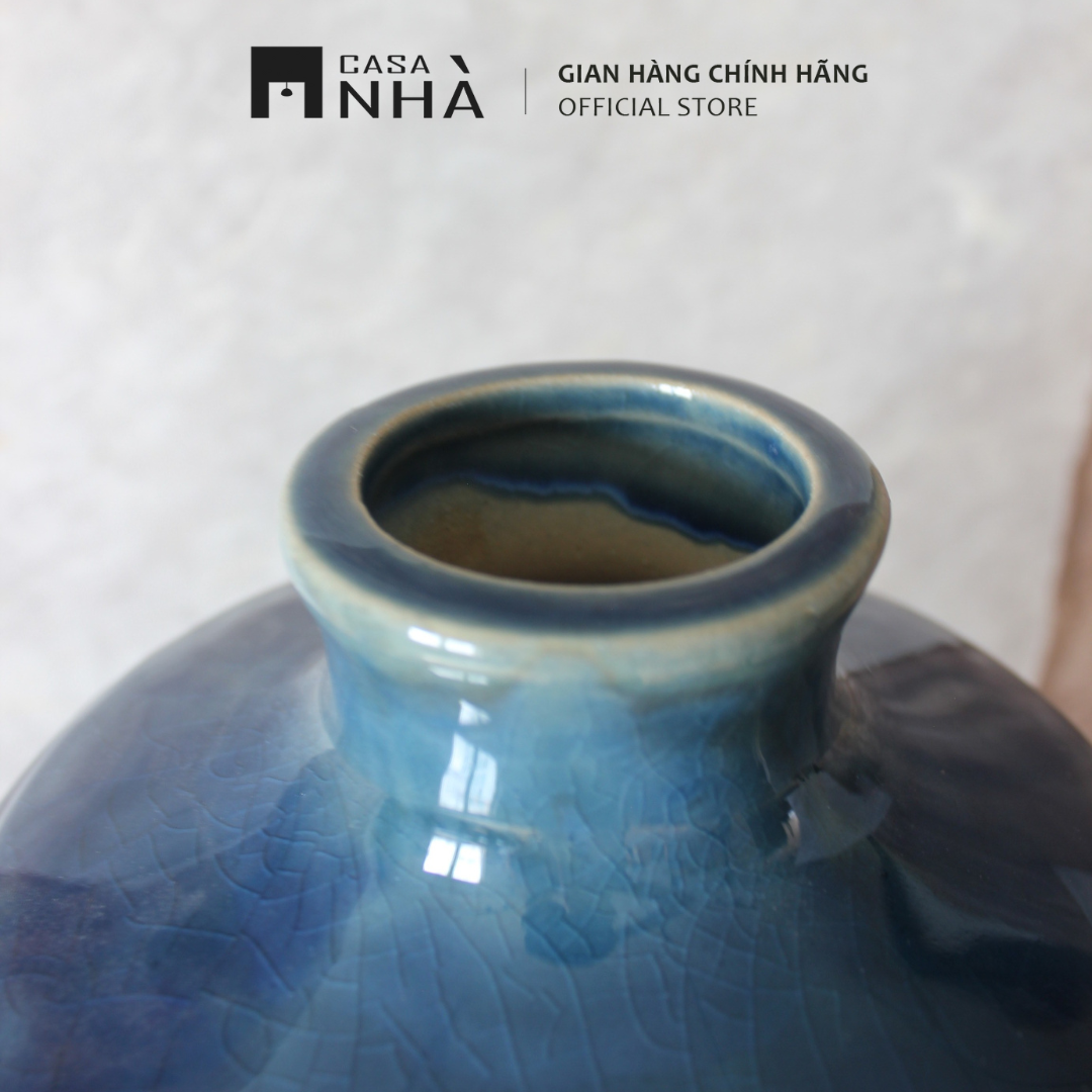 Bình gốm cắm hoa INDIGO - Chất Lượng Xuất Khẩu EU Được Sản Xuất Cho Thị Trường Nội Địa - Casanhà Ceramic