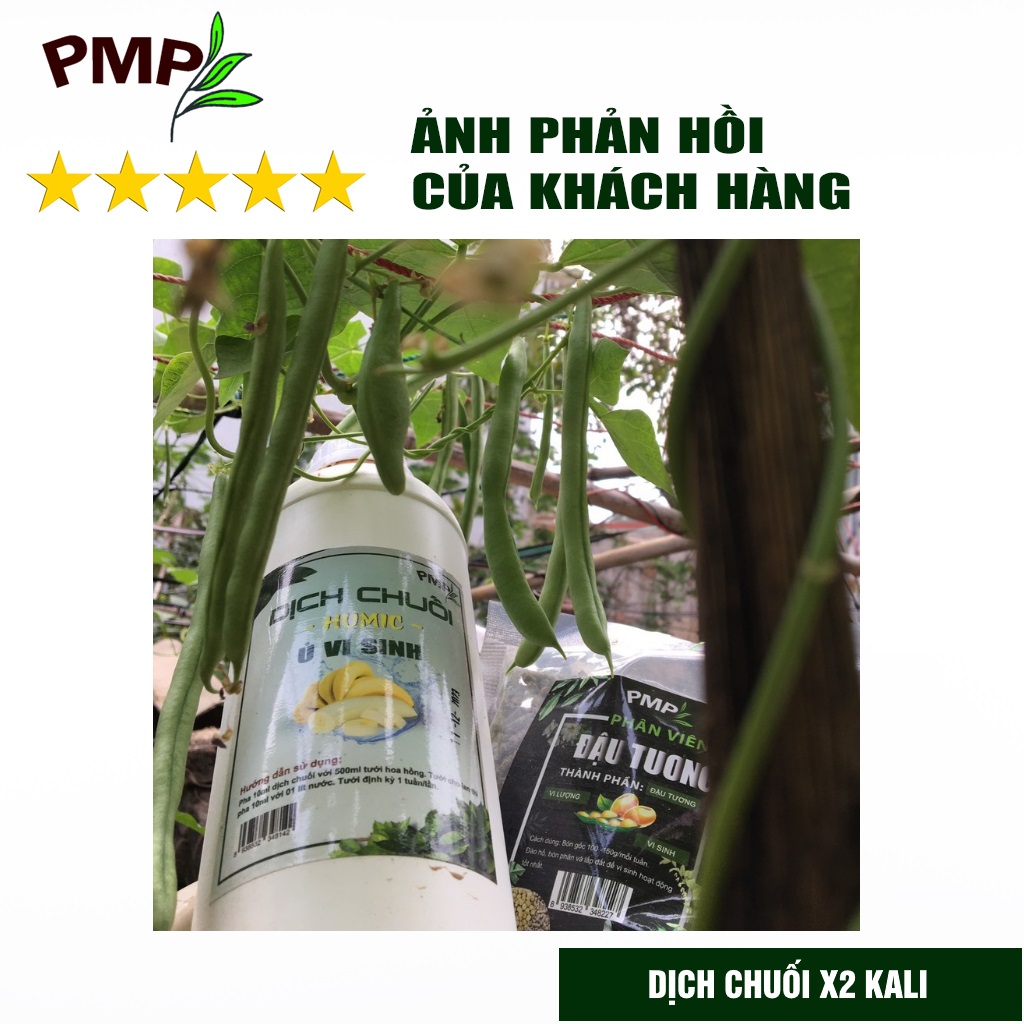 Dịch Chuối Humic PMP Vi Sinh Chuyên Dùng Cho Hoa Hồng, Hoa Lan, Rau Sạch 1000ml