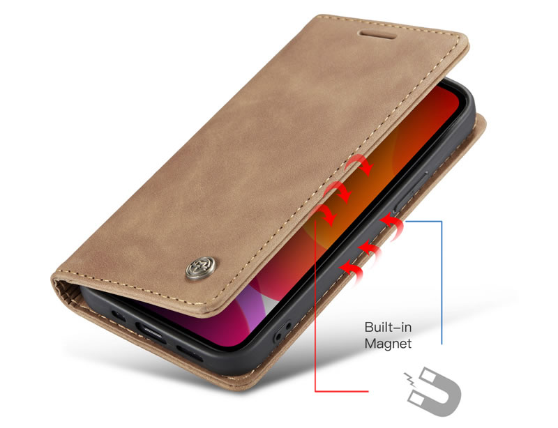 Bao da bò thật dạng ví chính hãng Caseme dành cho iPhone 12 Pro