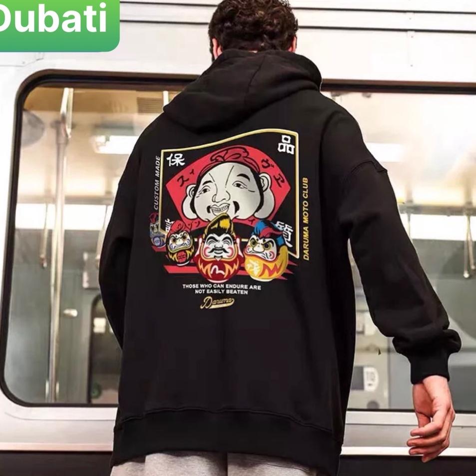 ÁO KHOÁC HOODIE NAM NỮ EVISU CHẤT NỈ DÀY PHOM FROM RỘNG CHỐNG LẠNH NẮNG, NÓNG ĐÔNG HÈ UNISEX HOT 2022 - DUBAT FASHI