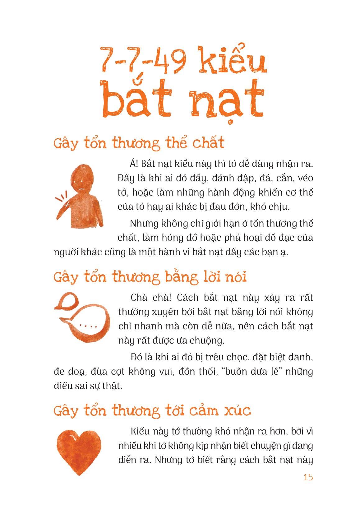 15 Bí Kíp Giúp Tớ An Toàn - Cẩm Nang Phòng Tránh Bắt Nạt Và Bạo Lực Học Đường