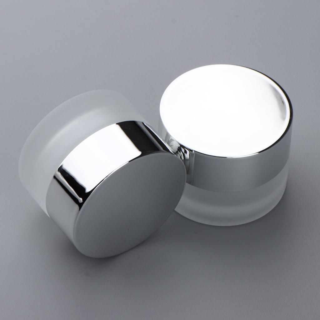 Empty Cream Jars Refillable Cosmetic Sample Bottles Glass Containers 5g