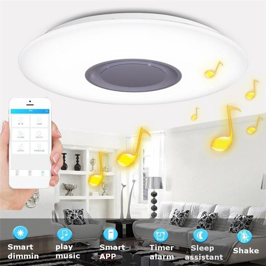 Đèn LED Ốp Trần Công Suất 36W/72W đổi màu RGB kiêm loa Bluetooth thông minh - Kết nối với điện thoại qua Bluetooth PD