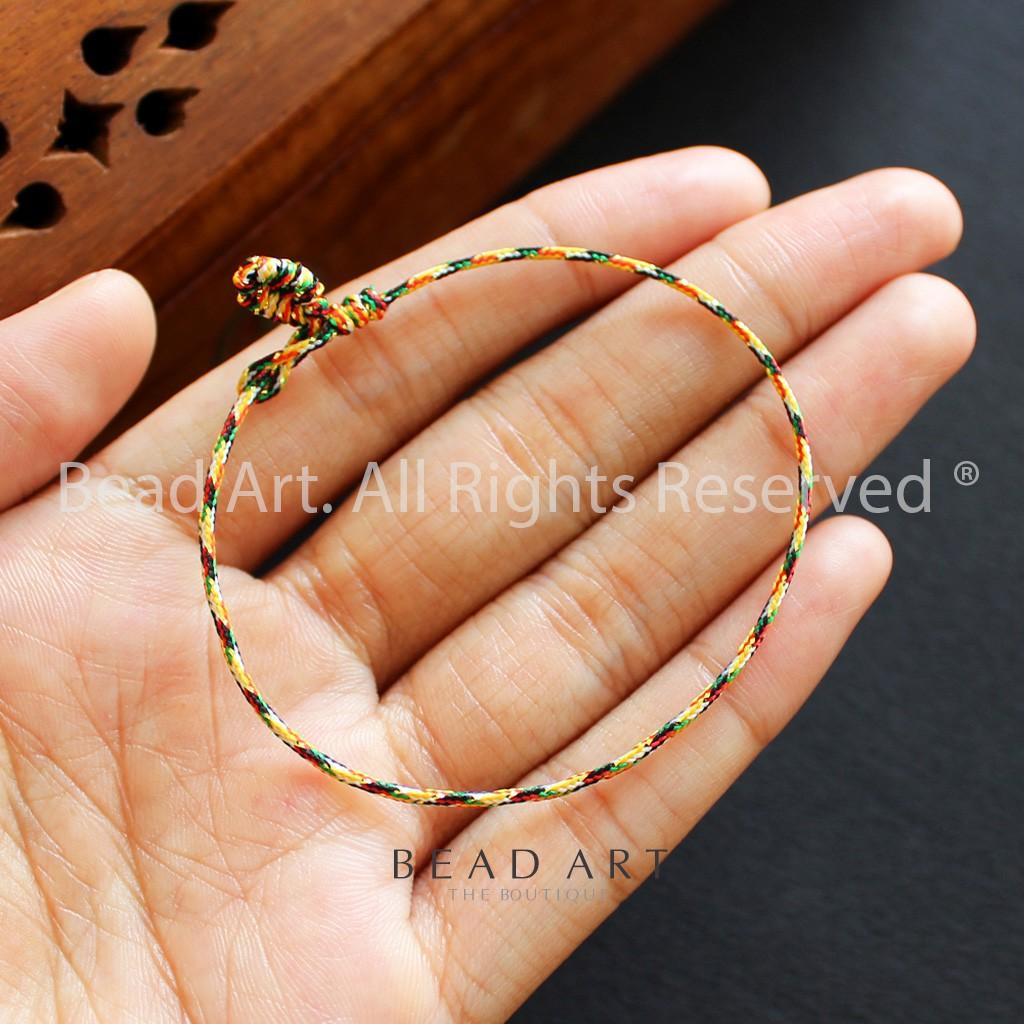 Vòng Tay Thắt Dây (Chỉ) Ngũ Sắc Handmade (Đuôi Tibet) - Nhiều Size Lựa Chọn, Vòng Tay Phong Thuỷ - Bead Art