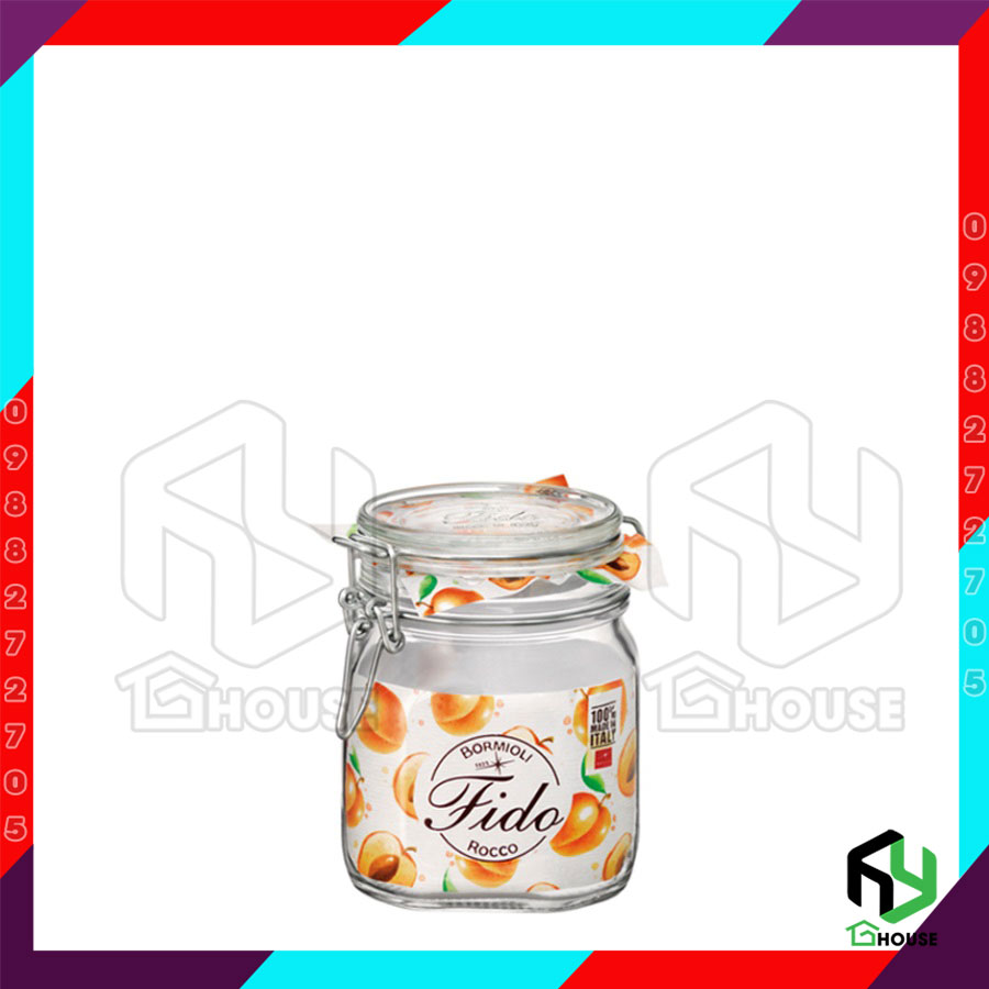 ITALY-Hũ thủy tinh nắp cài FIDO - Bormioli Rocco - 750ml - Siêu kín hơi - Glass jar with airtight lid