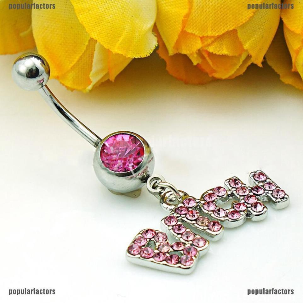 Khuyên rốn đính đá lấp lánh trang sức Belly Dance