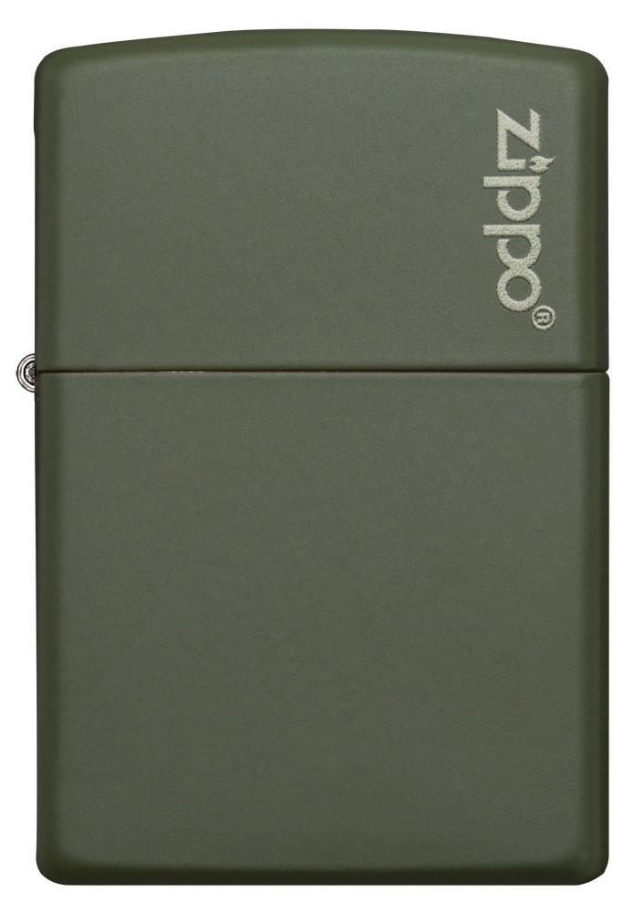 Bật Lửa Classic Green Matte Zippo Logo 221ZL