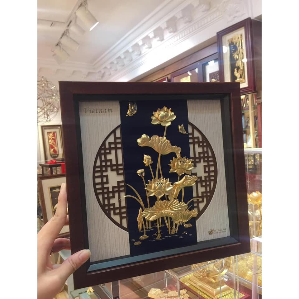 Tranh Hoa Sen Dát Vàng