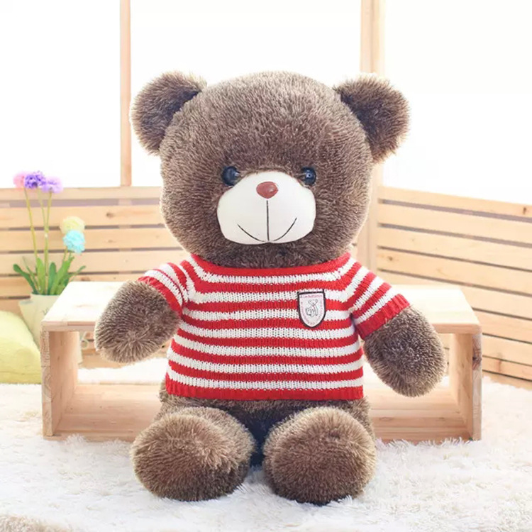 Gấu Bông Teddy Mặc Áo Len Đỏ Siêu Mịn 60cm Quà Tặng Siêu Đáng Yêu