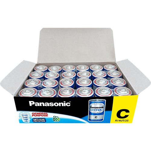 Vỉ Pin than trung C Panasonic Hyper 1.5V R14UT/2S-V (2 viên/10 viên) - Hàng chính hãng