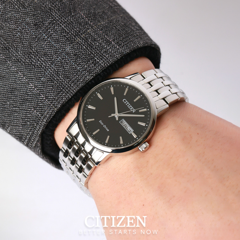 Đồng Hồ Nam Citizen Dây Thép Không Gỉ BM9010-59E - Mặt Đen (Sapphire)