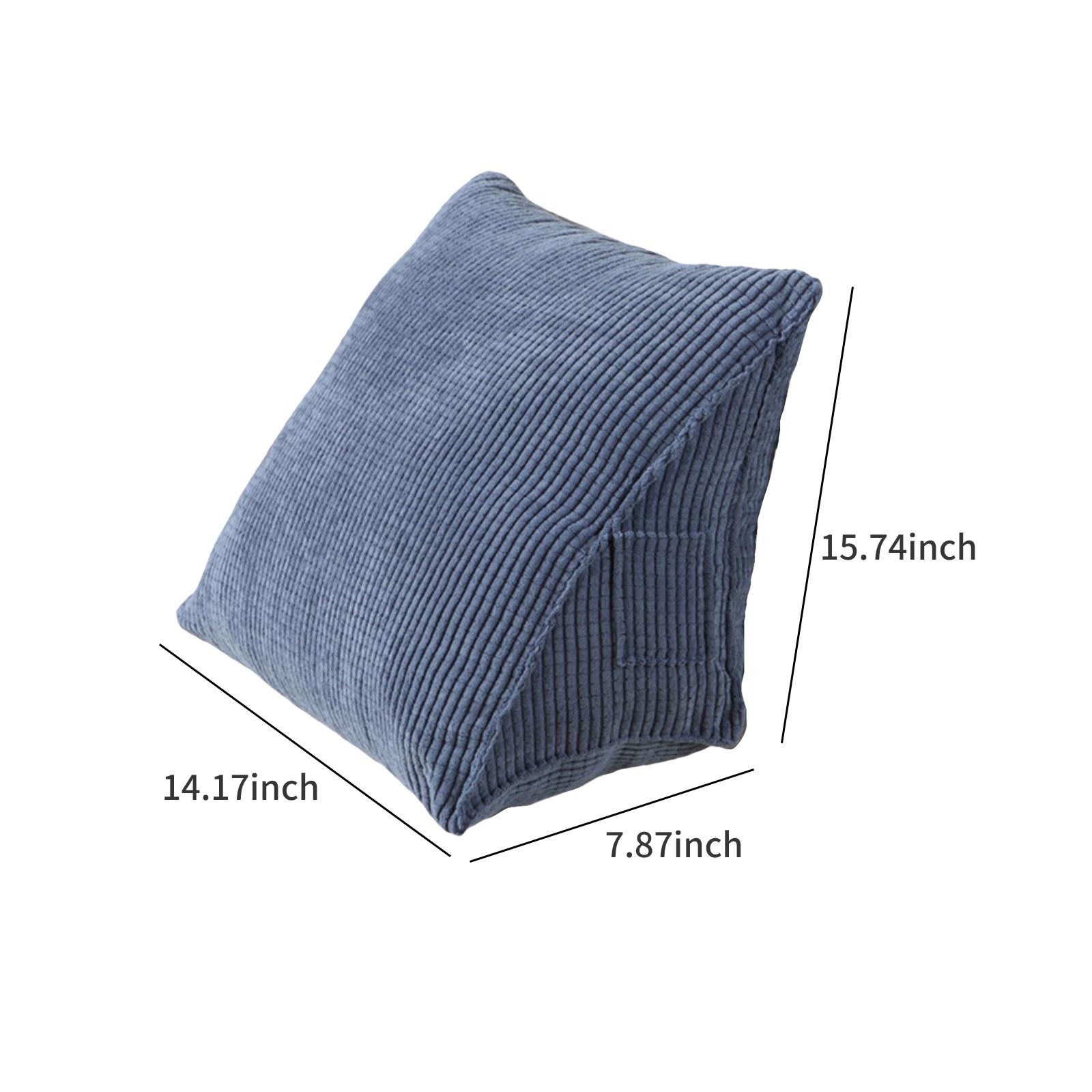 Triangle Pillow Comfortable Reading Pillow With Zip Pocket Triangle Wedge Bolster Back Support Pillow Cushine Pillows