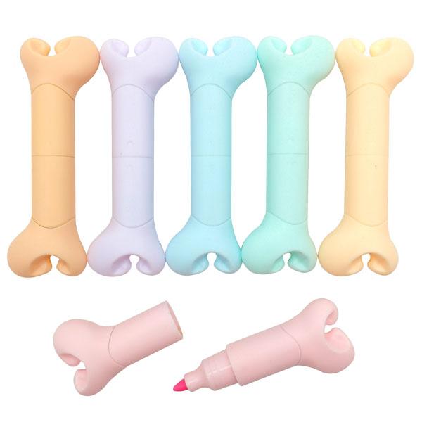 Vỉ 6 Bút Dạ Quang Hình Xương - Qesefun Q-1340