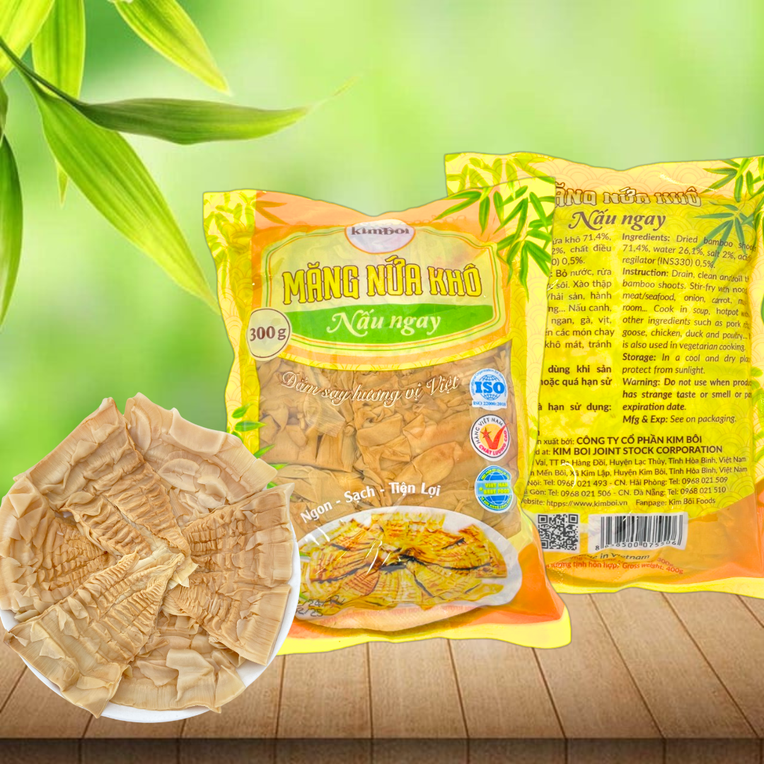 Măng Nứa Khô Nấu Ngay Kim Bôi - Gói 300g