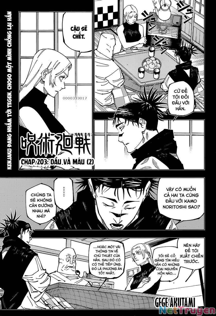 jujutsu kaisen - chú thuật hồi chiến chapter 203 2