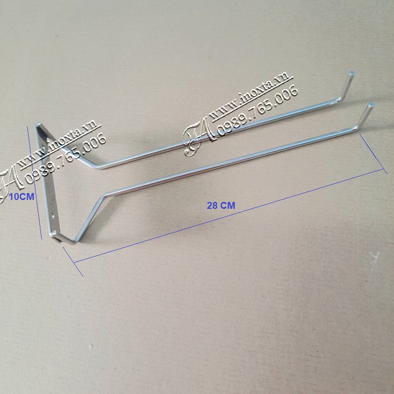 Treo ly quầy bar - Giá treo ly rượu vang inox 304 loại 1, 2 hàng ly
