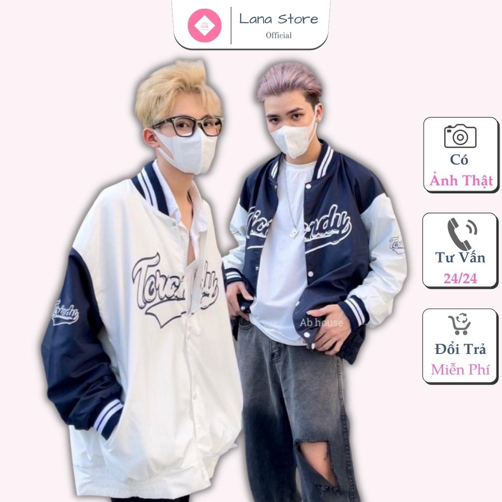 Áo Khoác Bomber Bóng Chày Toricndy Vải Dù 2 Lớp Đẹp Unisex Form Rộng, Áo bomber Bóng Chày - Chất Liệu dù 2 Lớp Đẹp - Cúc Bấm- Nam Nữ Unisex Đều Mặc Được