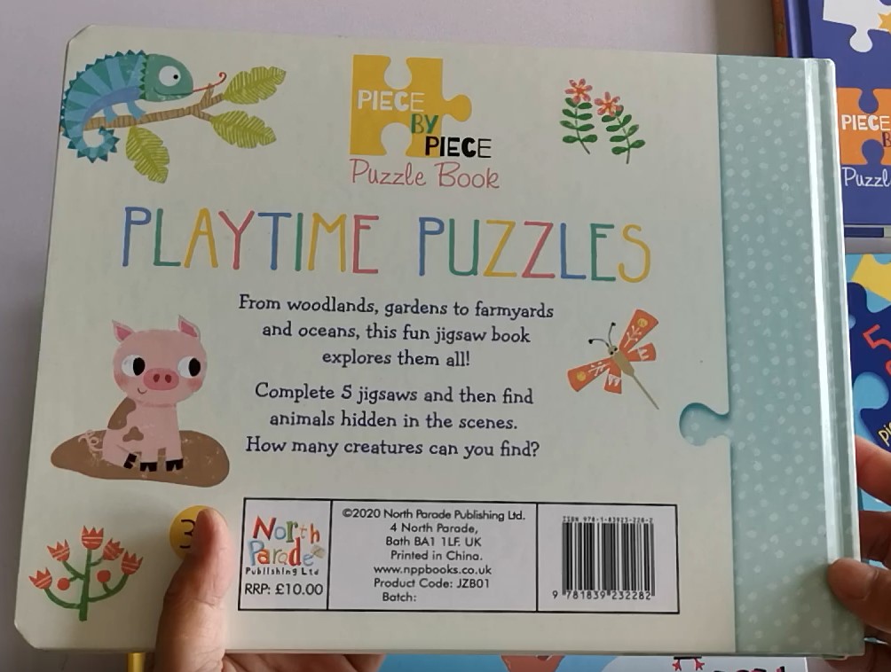 Sách xếp hình tương tác: Thế giới động vật - Playtime Puzzles (Jigsaw book)