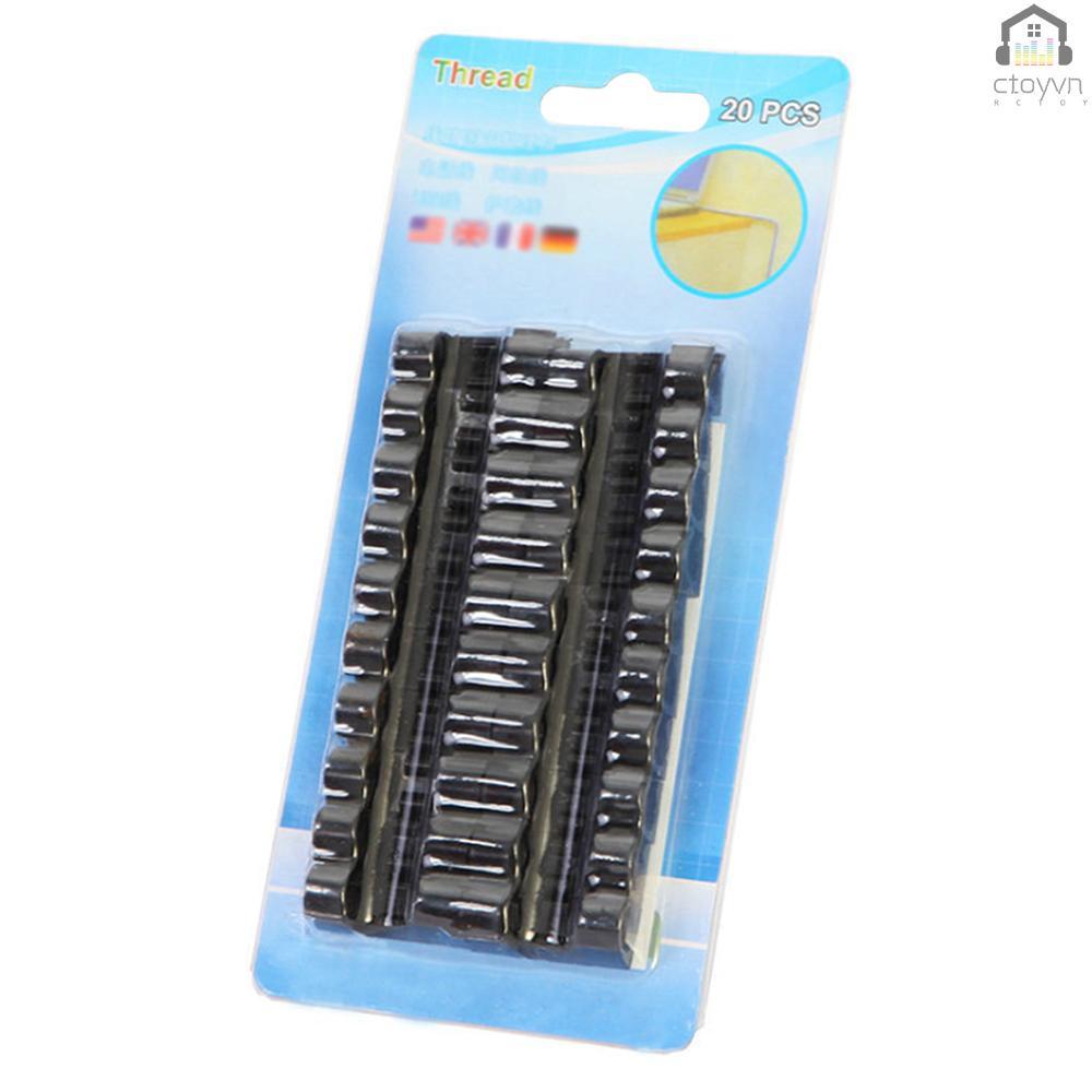 Set 20 kẹp giữ dây cáp tự dính tiện dụng