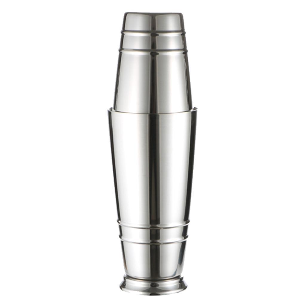 Cocktail Shaker Set Two-Piece Pro Boston Shaker Martini Drink Shaker Silvery