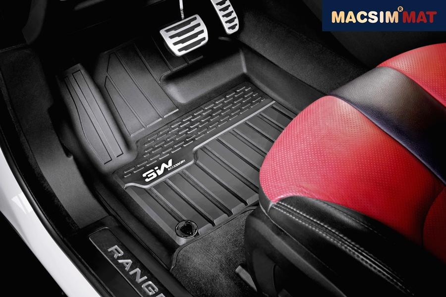 Thảm lót sàn ô tô LANDROVER EVOQUE 2020 Nhãn hiệu Macsim 3W chất liệu nhựa TPE đúc khuôn cao cấp - màu đen