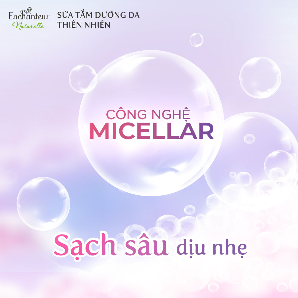 Combo Sữa tắm dưỡng da Enchanteur Naturelle hương hoa Lavender và Iris 260gr/Chai