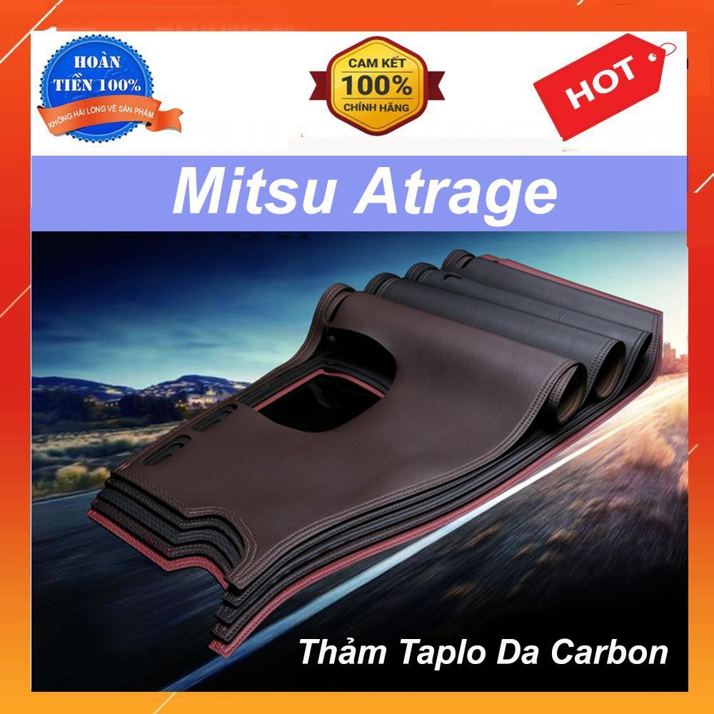 Thảm Taplo Da Carbon Dành Cho Xe Mitsu Attrage 2018 2019 2020 2021