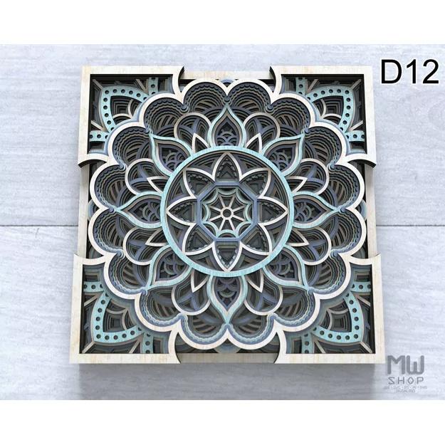 Tranh gỗ nhiều lớp Mandala TQT decor