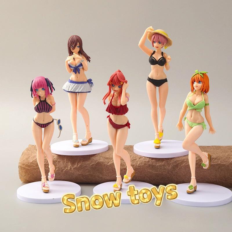 Mô hình Nhà có 5 nàng dâu Gotoubun no Hanayome Ichika Nino Miku Yotsuba Itsuki mặc Bikini Nhà có năm nàng dâu - Cao 20cm