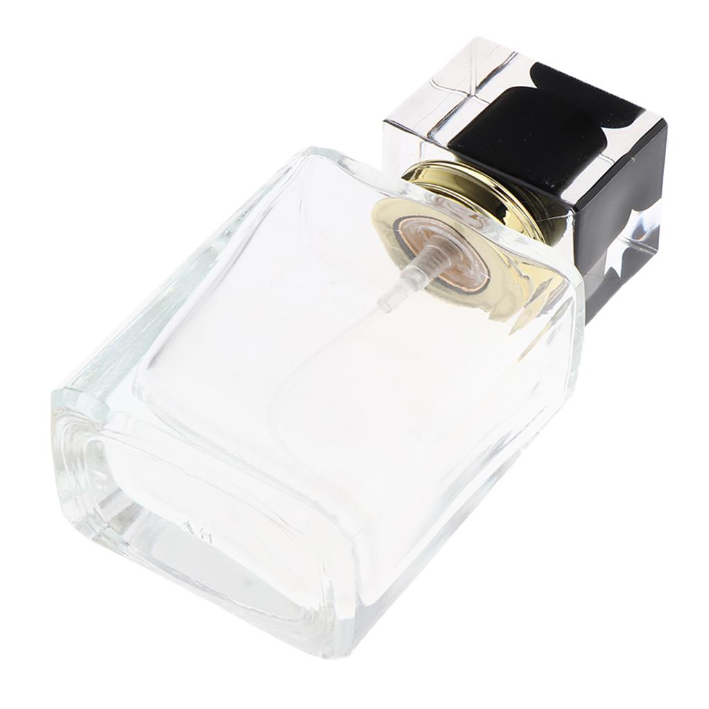 Empty Glass Perfume Fragrance Bottle Aftershave Spray Containers 50ml Black