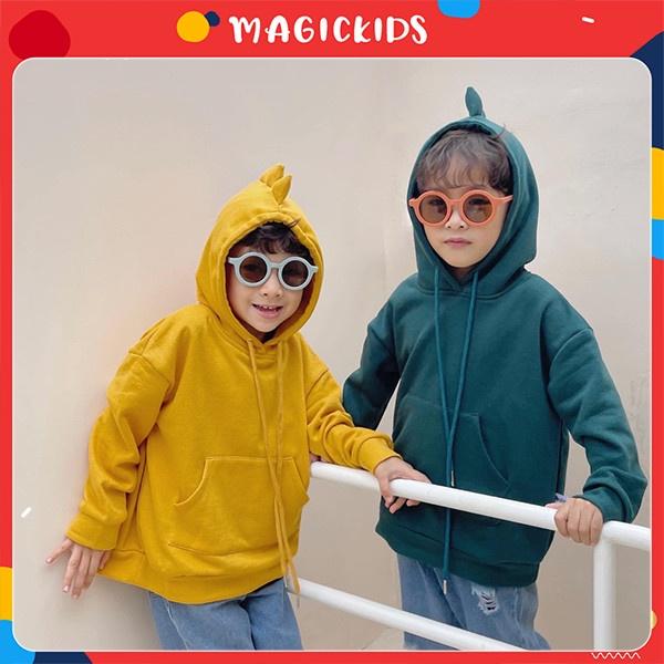 Áo nỉ hoodie có mũ cho bé trai bé gái Magickids chất nỉ bông dày dặn giữ ấm form rộng Quần áo thu đông trẻ em AO22045