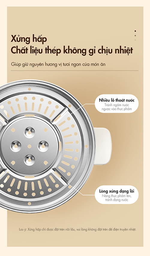 Nồi lẩu nướng đa năng Bear DHG-C40W2 - Hàng chính hãng