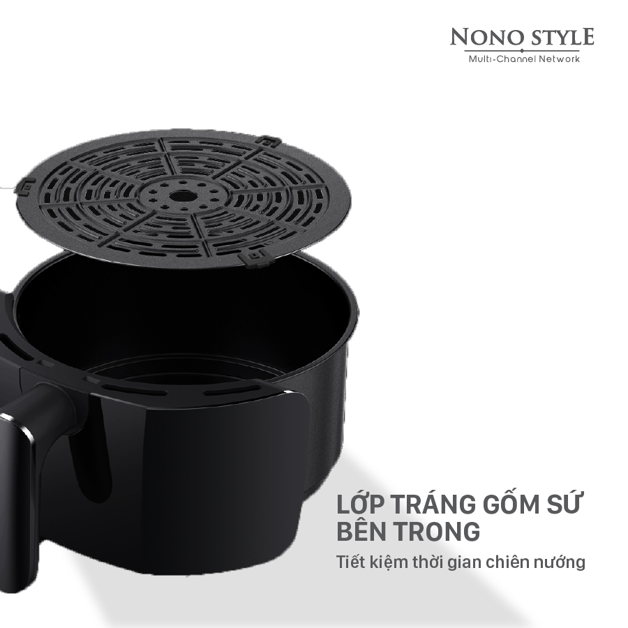 Nồi Chiên Không Dầu BIYI AF611 (4L) - Hàng Chính Hãng - Màu Đen