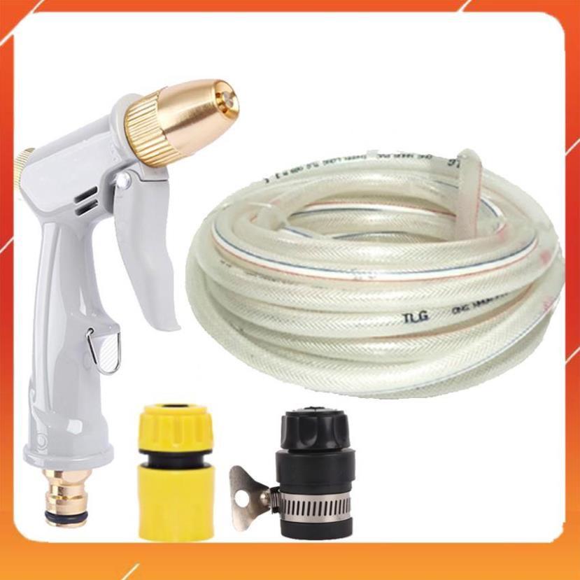 Bộ dây vòi xịt nước rửa xe, tưới cây tăng áp 3 lần, loại 20m 206846