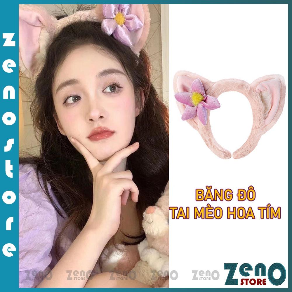 Bờm Hoa, Băng Đô Rửa Mặt Tai Mèo Hàn Quốc cute PT14