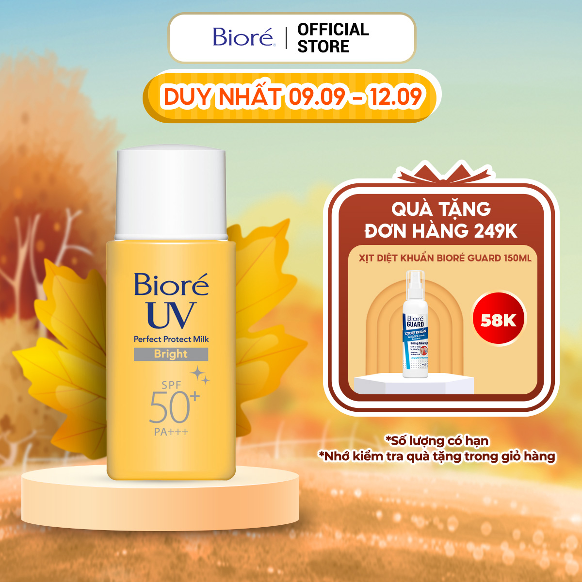 Bioré Sữa Chống Nắng Bảo Vệ Hoàn Hảo TRẮNG MỊN NGỌC TRAI Biore UV SPF50+/PA+++ 25ML