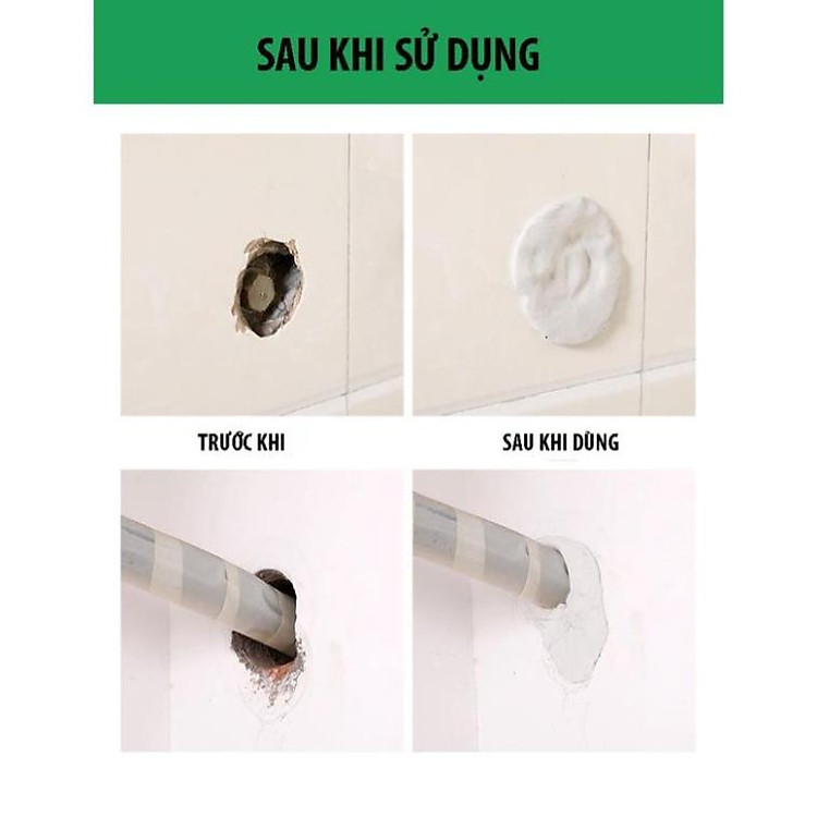 Combo 5 Gói Xi Măng Dẻo 20g Bịt Lỗ Điều Hoà, Đường Ống Nước, Keo Dán Lỗ Tường Bằng Xi Măng