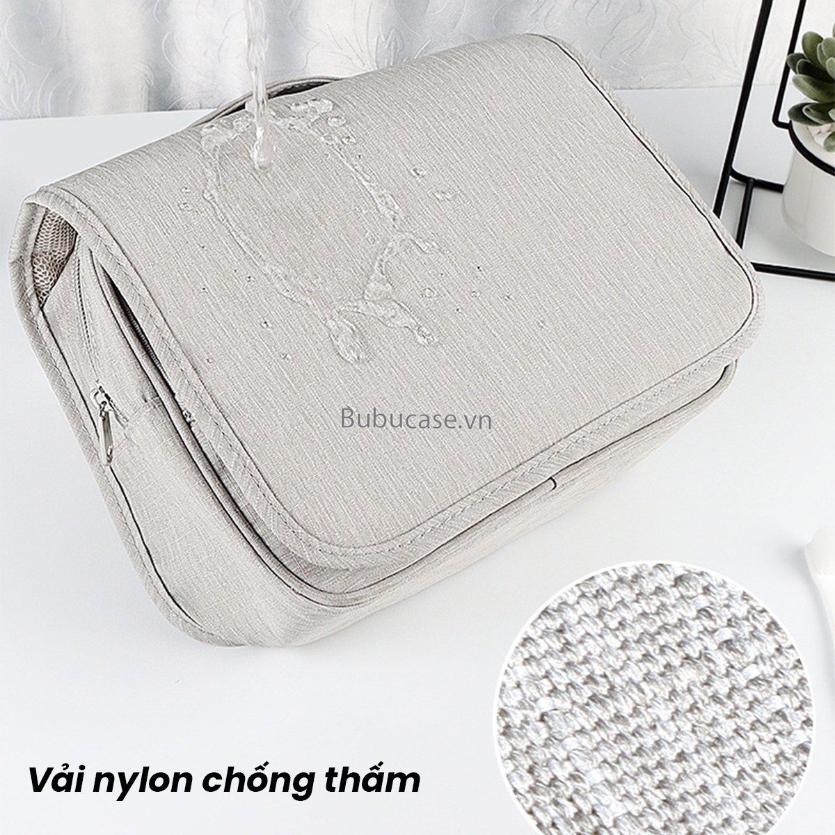 Túi Đựng Đồ Trang Điểm, Make Up, Mỹ Phẩm Nhiều Ngăn Tiện Lợi, Có Móc Treo [FT1]