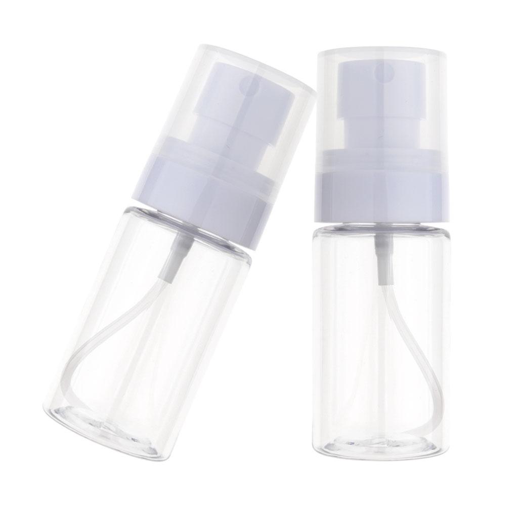 2Pcs Empty Refillable Plastic Perfume Toner Bottles Cosmetic Makeup Travel Lotion Cream Containers Dispensers 40ml