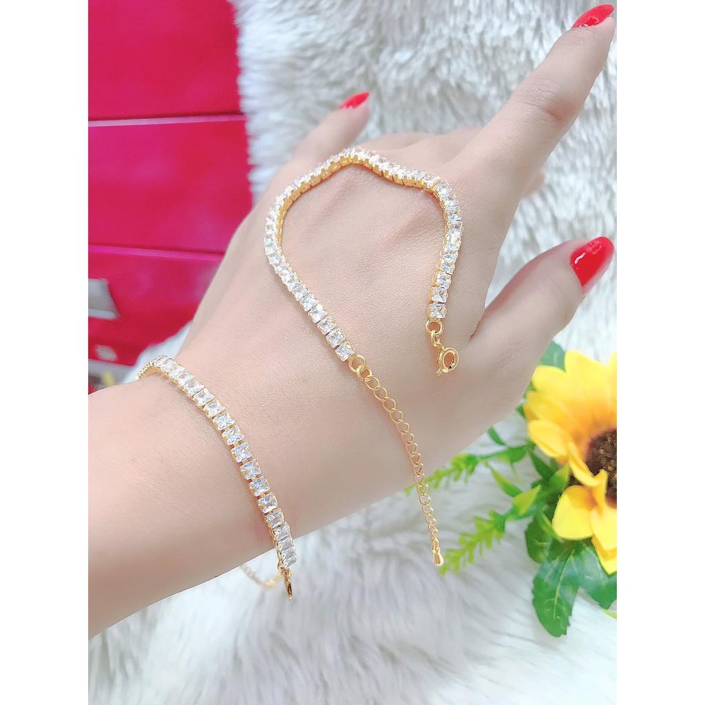 Lắc Tay Đính Đá - Lắc Tay Đính Đá Cao Cấp Bền Màu