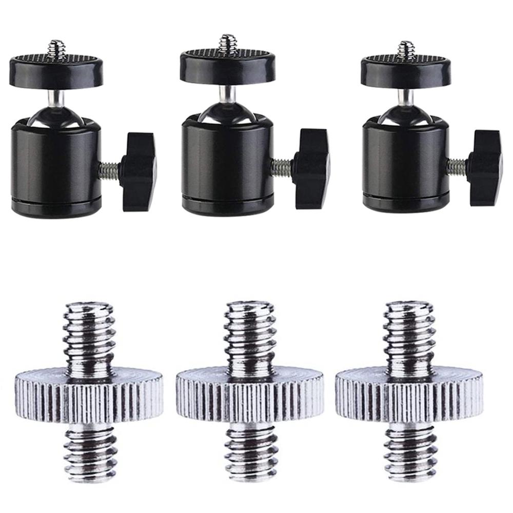 1/2/3PCS 1/4 "Bộ điều hợp vít Universal Mini SHOAD BOOTHEADHEAD 360 LOẠI ĐẦU DSLR DSLR TIÊU CHUẨN DSLR ĐẦU