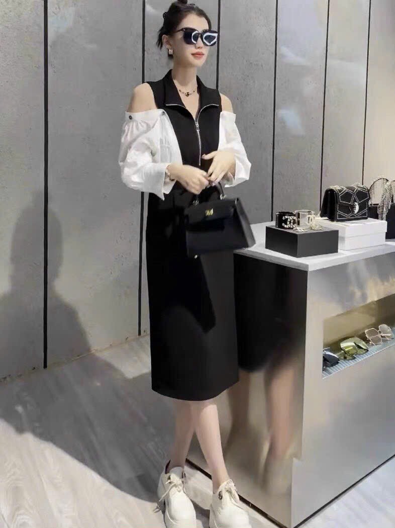 ĐẦM THUN CÁCH ĐIỆU MẶC ĐƯỢC HAI KIỂU
