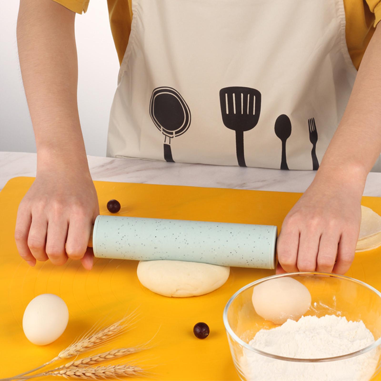 Wooden Rolling Pin for Baking Roller with Handles Handheld Easy Cleaning Roller Baking Tool for The Pastry Pizza Pie Kitchen Gadgets