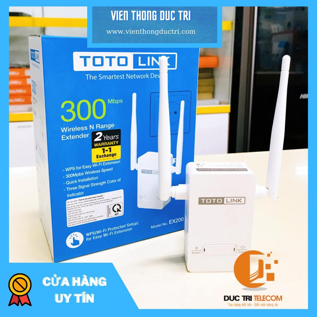 Bộ Kích Sóng Wifi Repeater 300Mbps Totolink Ex200 - Hàng chính hãng