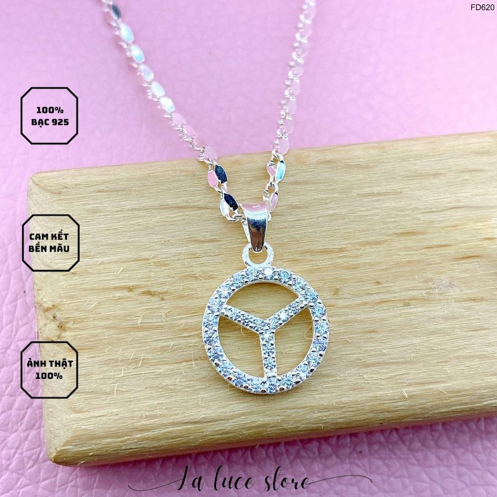 Dây chuyền/Vòng cổ bạc S925 La Luce - Mặt logo Mercedess Dành cho Nữ FD620