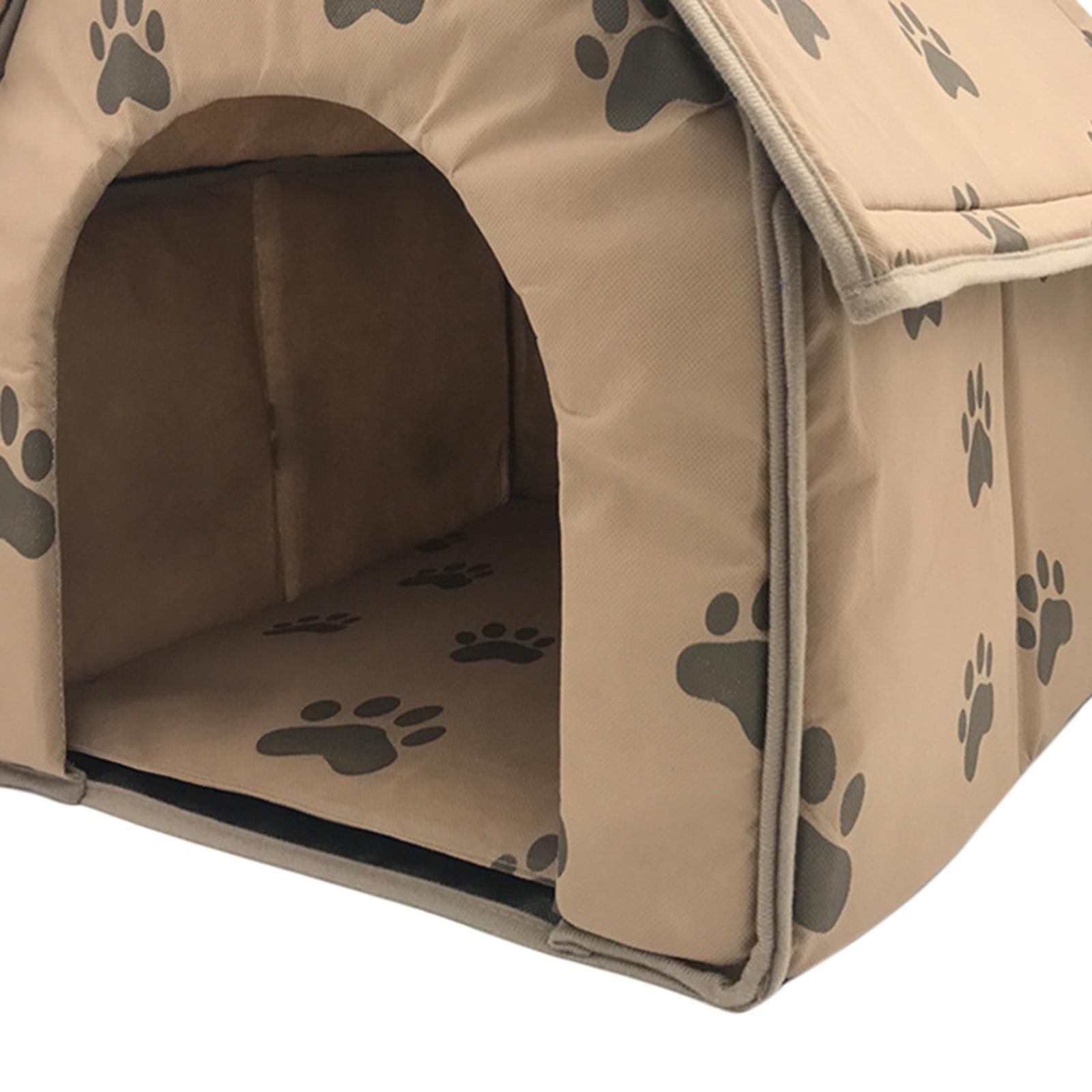 Small Footprints Pet House Dog Bed House Kitty Nonslip Dog Sleeping Bed Winter Warm Nest Cat Bed for Indoor Cats, for Small Medium Dogs Cats