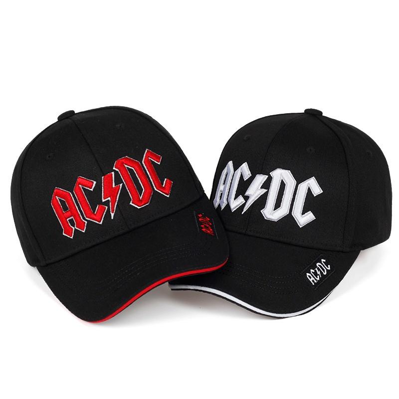 AC band baseball cap fashion commemorative cap hip-hop singer hat casual outdoor cap hip-hop snapback cap