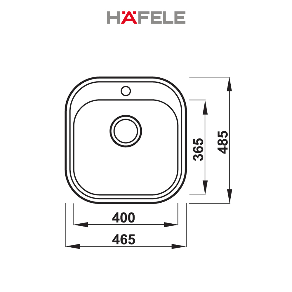 Chậu inox Hafele HS19-SSN1R50 - 567.23.083 (Hàng chính hãng)