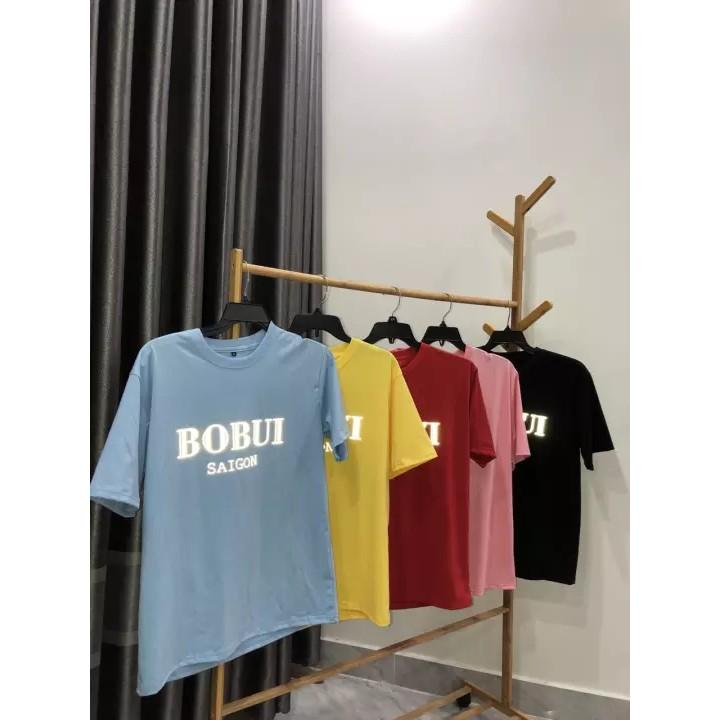 Áo Oversize BOBUI Xanh Phản Quang , Tee Bobui Saigon Reflective BLUE
