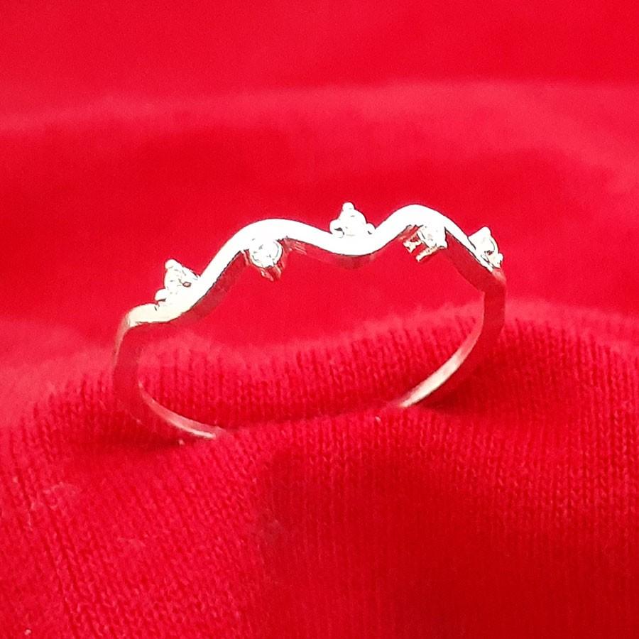 Nhẫn nữ bạc ta bản nhỏ xinh gắn đá zico cao cấp có thể chỉnh size tay theo yêu cầu Bạc Quang Thản - QTNU25